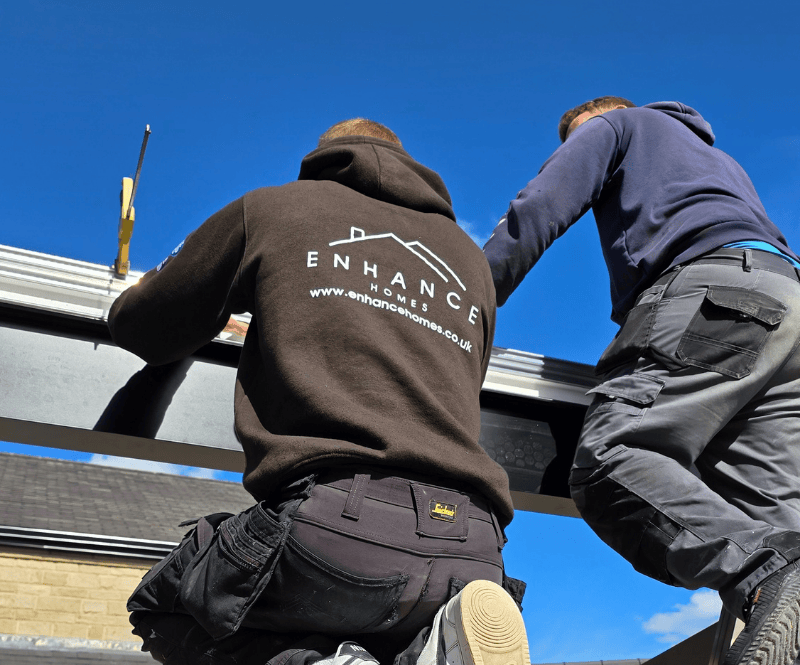 Enhance Homes team member on site