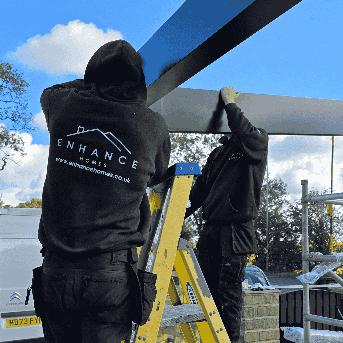 Team member working at height
