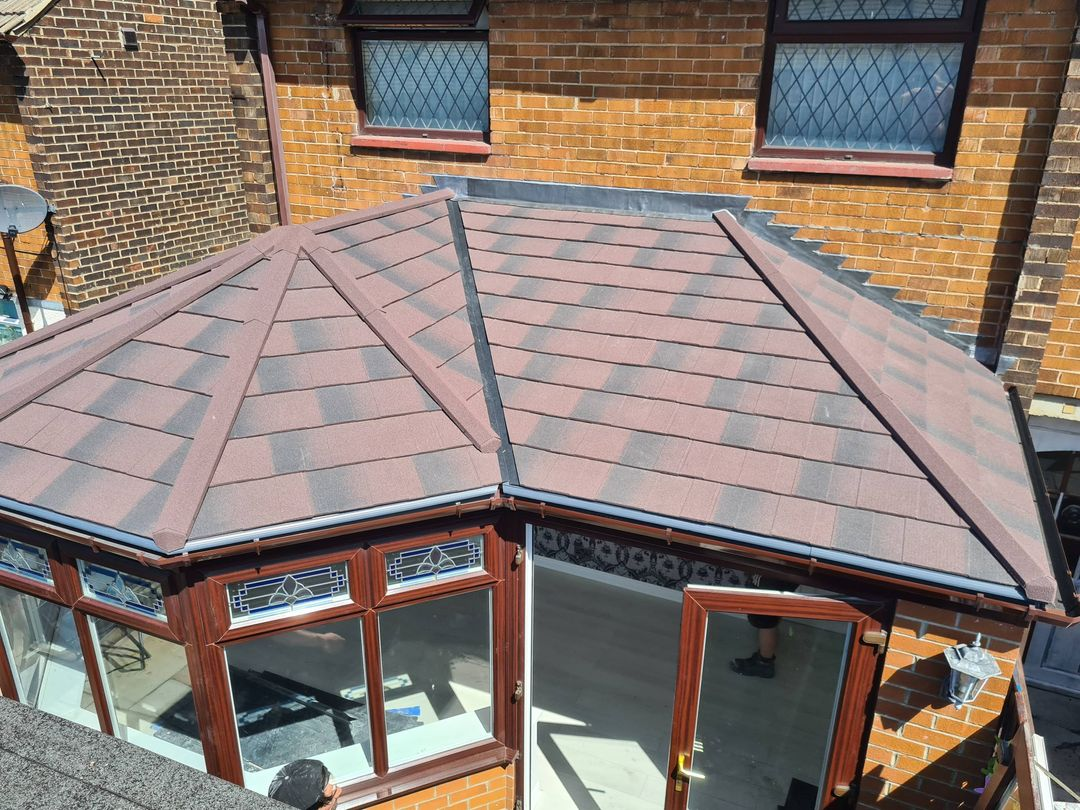 Solid conservatory roof replacement in progress