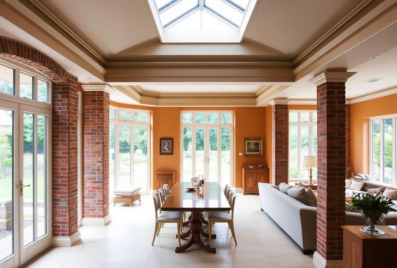 Interior of a luxurious orangery